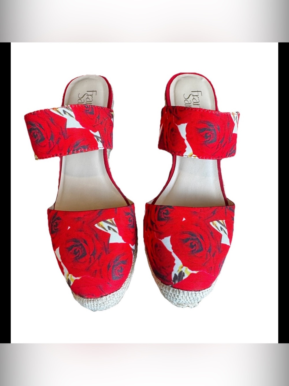 Franco Sarto Red Rose Print Espadrille